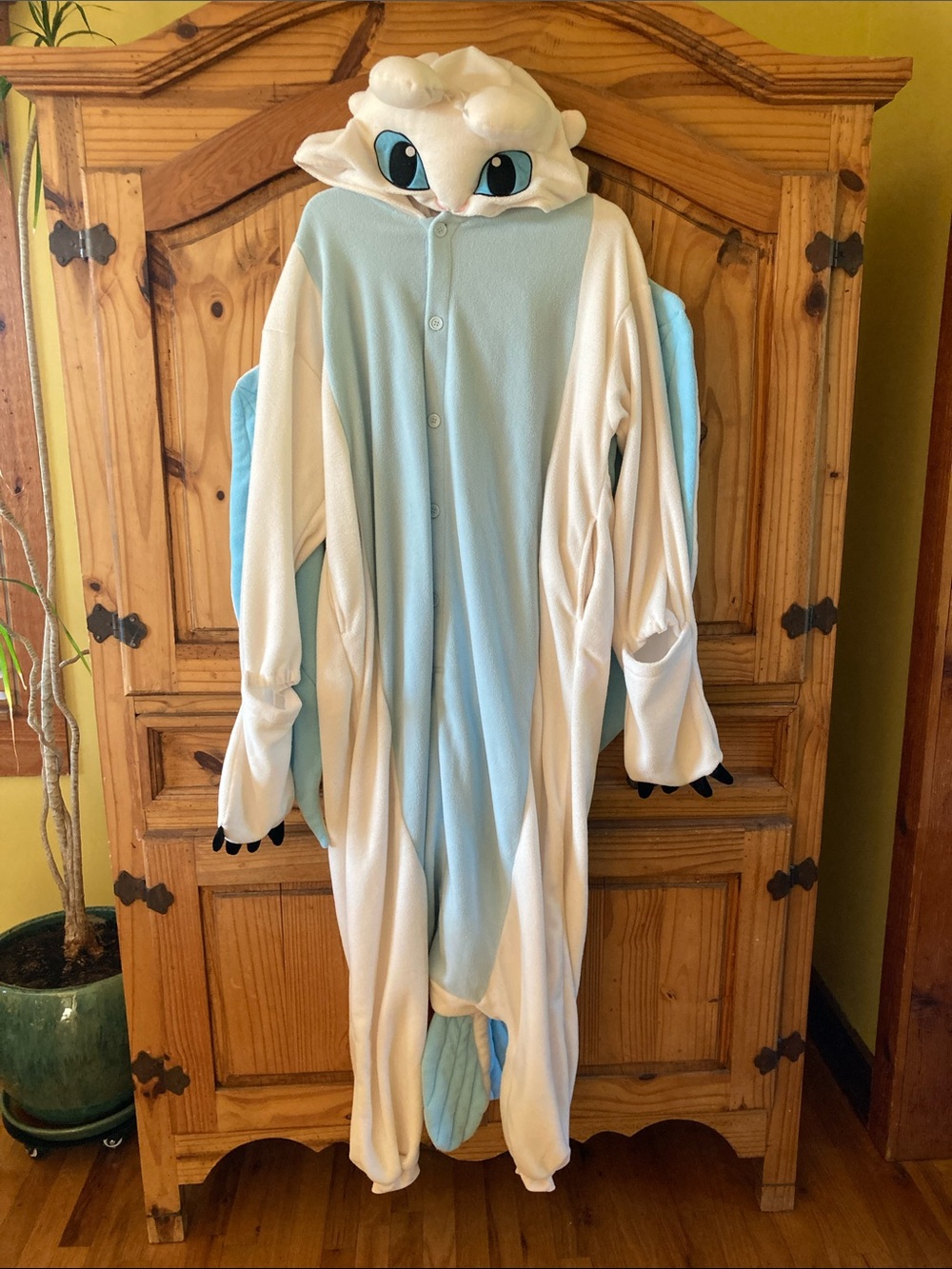 How To Train Your Dragon white blue hooded costume size L/XL